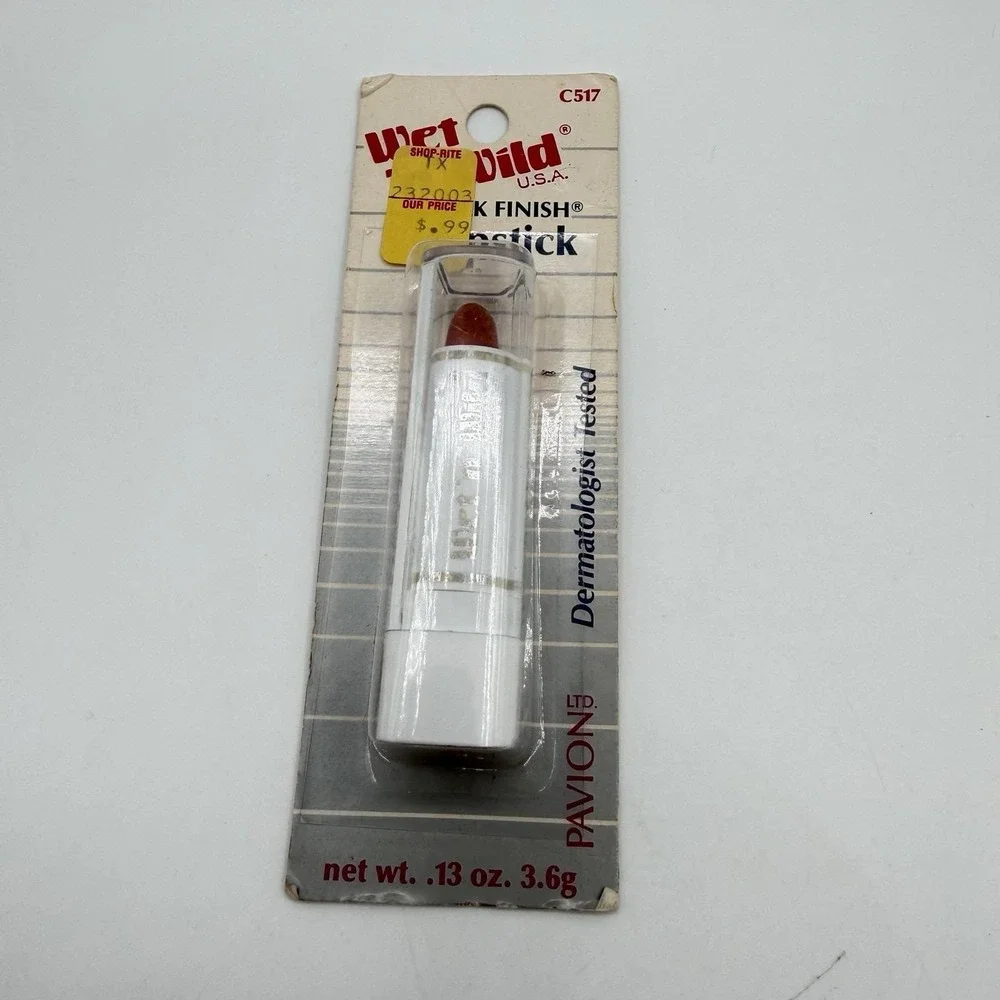 Vtg Wet 'n Wild Silk Finish Lipstick 1991 Pavion NOS Sealed Blister Pack LOT 10